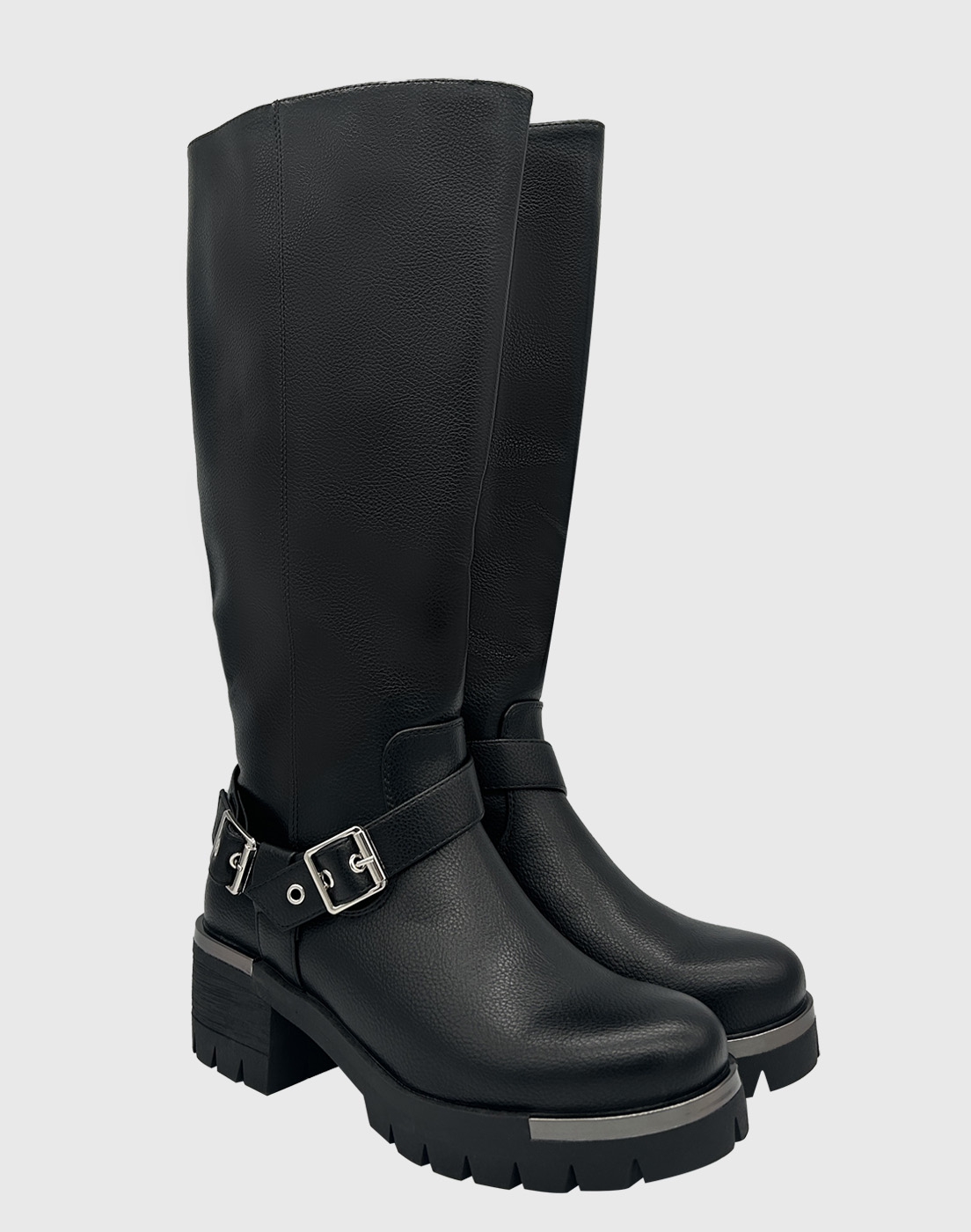 BOTA PARA MUJER, NEGRA BAJO LA RODILLA CORREA CON HEBILLA DANICOLLE - 2