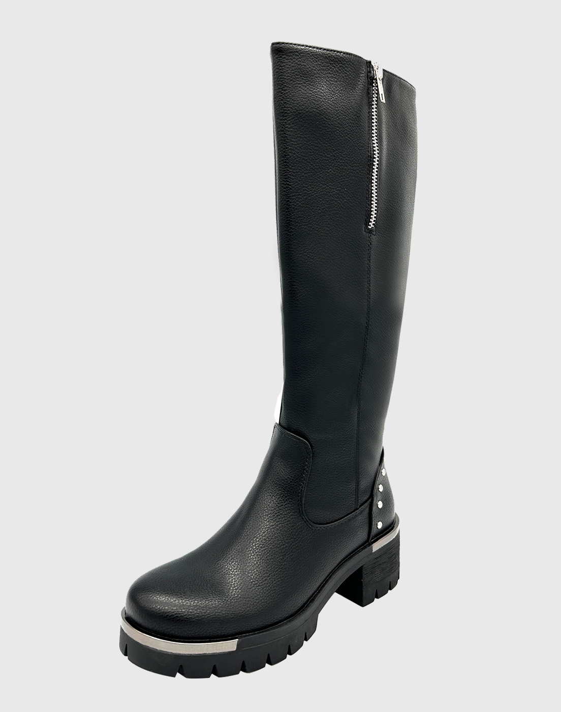 BOTA PARA MUJER, NEGRA BAJO LA RODILLA CON TACHAS DANICOLLE Negro 37