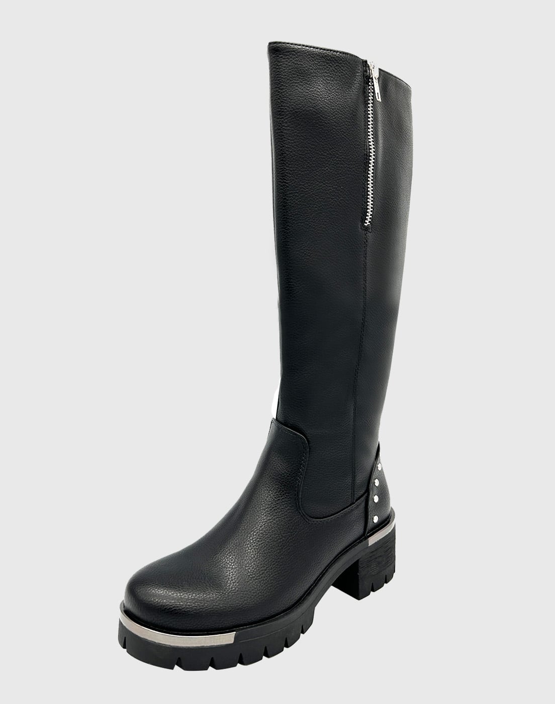 BOTA PARA MUJER, NEGRA BAJO LA RODILLA CON TACHAS DANICOLLE - 1