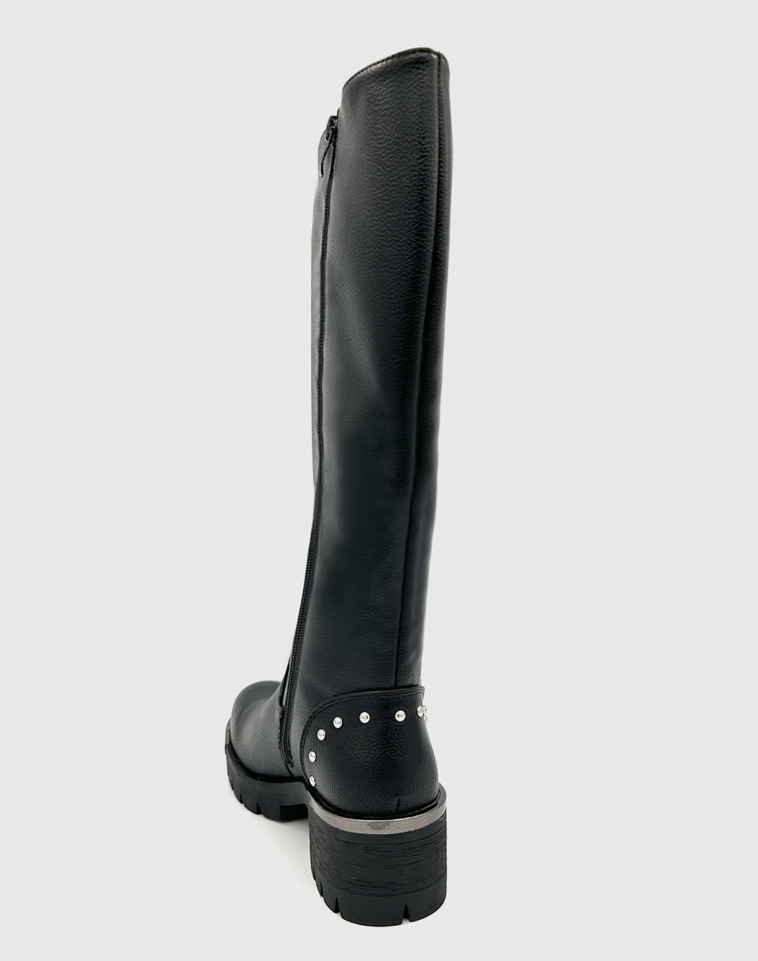 BOTA PARA MUJER, NEGRA BAJO LA RODILLA CON TACHAS DANICOLLE - 4