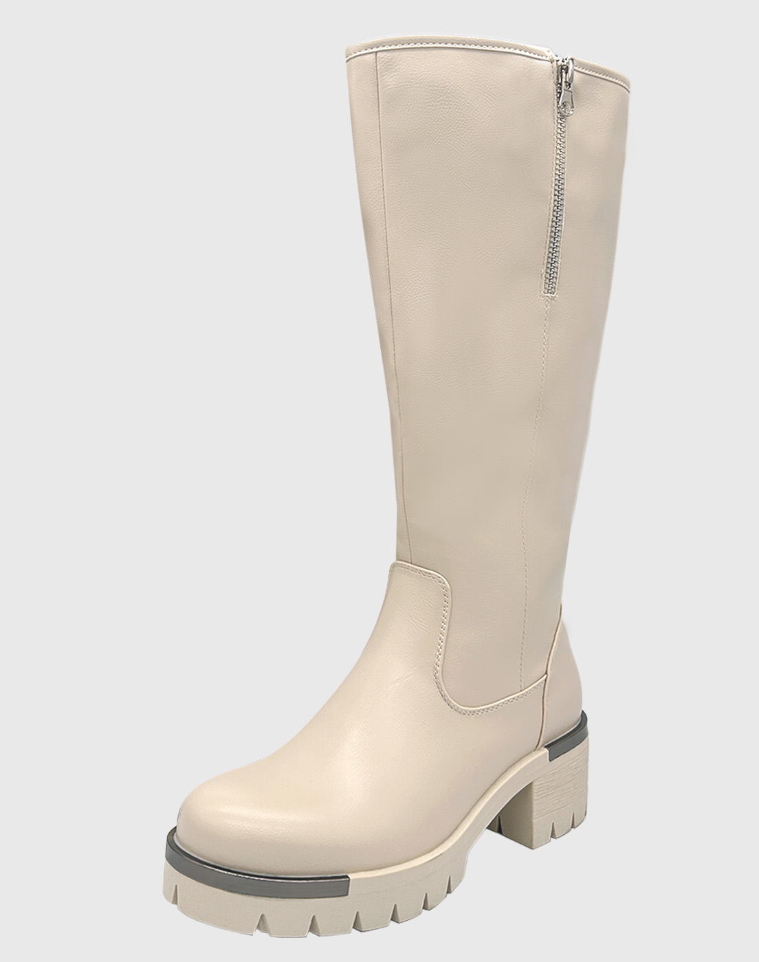 BOTA PARA MUJER BEIGE BAJO LA RODILLA LISA DANICOLLE - 1