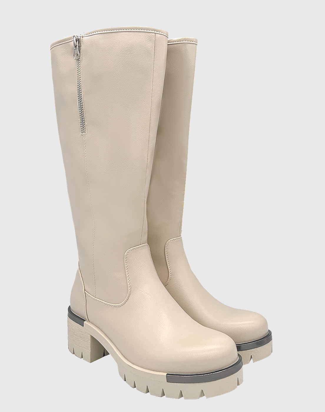 BOTA PARA MUJER BEIGE BAJO LA RODILLA LISA DANICOLLE - 2