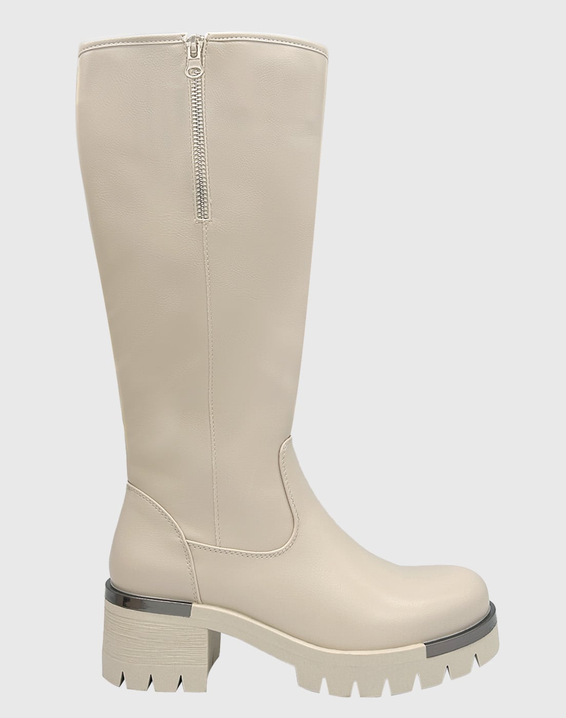 BOTA PARA MUJER BEIGE BAJO LA RODILLA LISA DANICOLLE - 3
