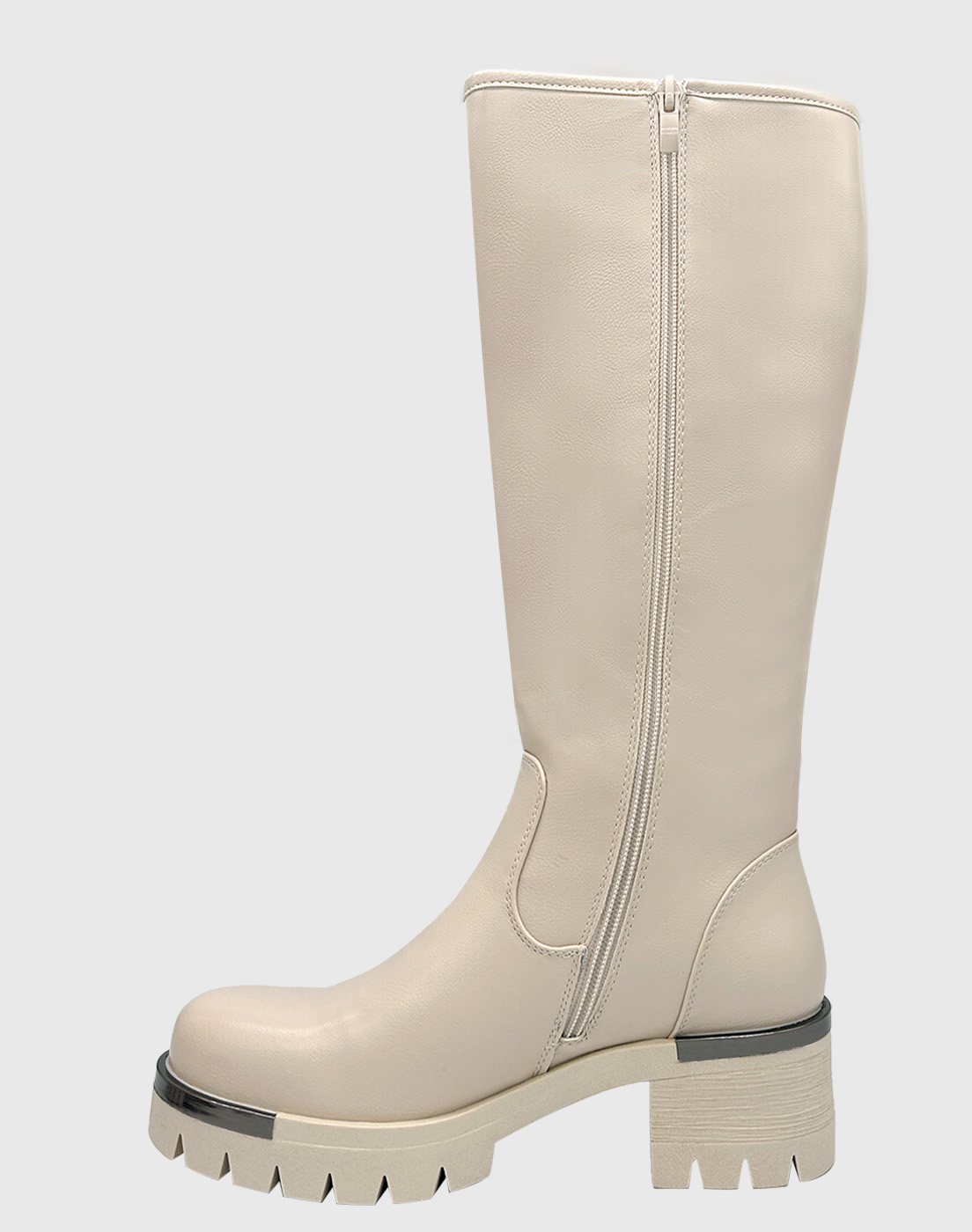 BOTA PARA MUJER BEIGE BAJO LA RODILLA LISA DANICOLLE - 5