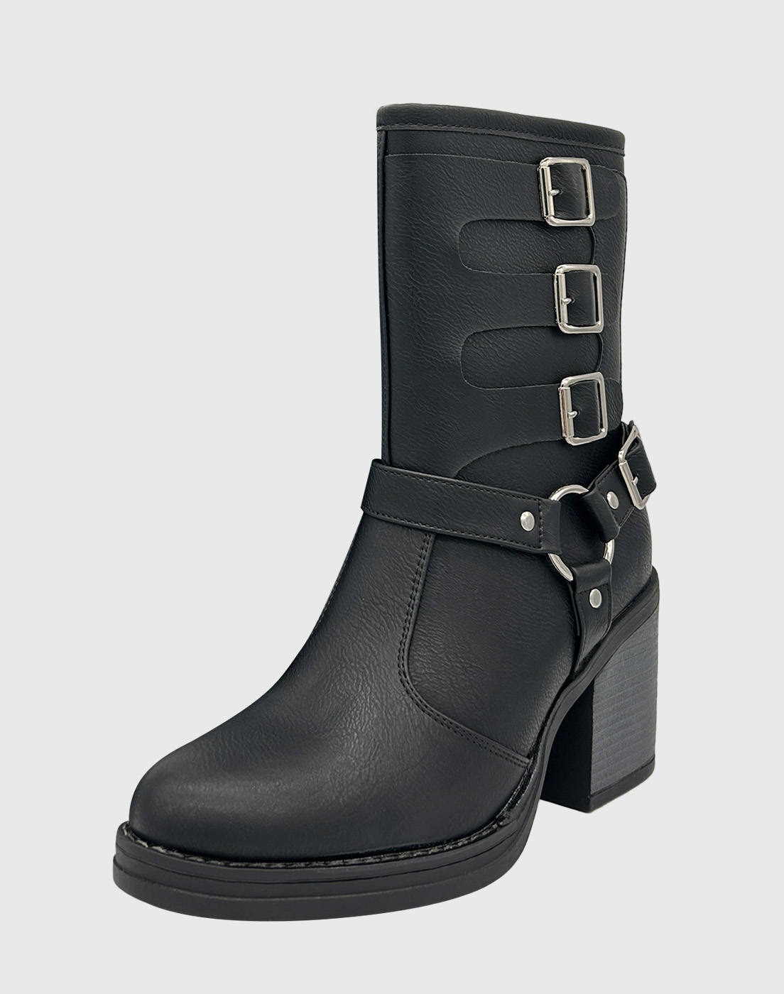 BOTA PARA MUJER, NEGRO, CUADRUPLE CORREA DANICOLLE - 1