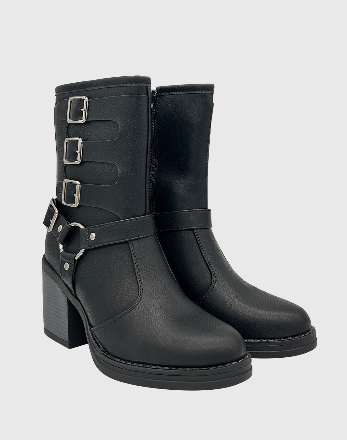 BOTA PARA MUJER, NEGRO, CUADRUPLE CORREA DANICOLLE - 2