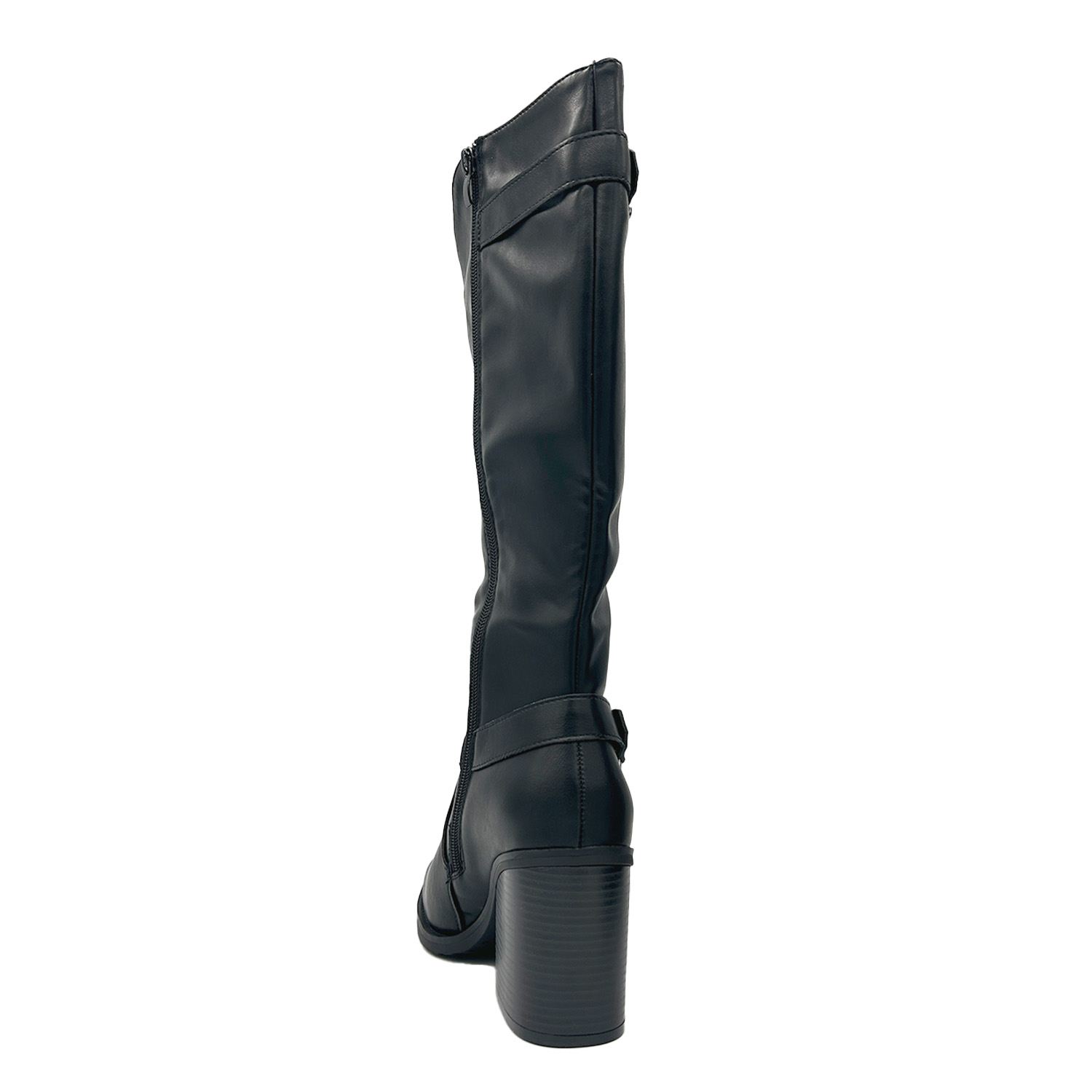 BOTA DE MUJER COLOR NEGRO CAÑA ALTA CON HEBILLA Y TACHAS DANICOLLE - 5