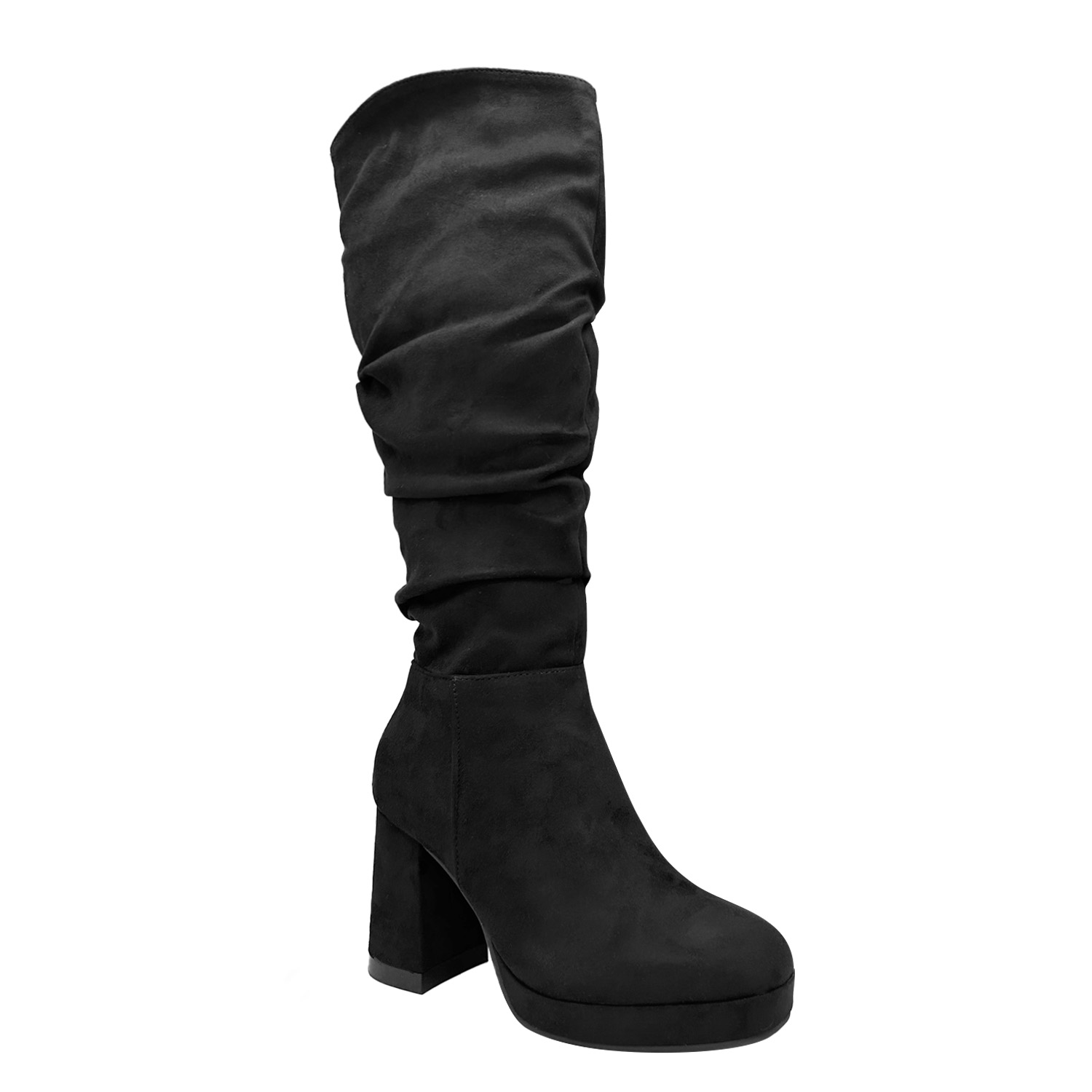 BOTA PARA MUJER COLOR NEGRO ESTILO CORRUGADO. - 1
