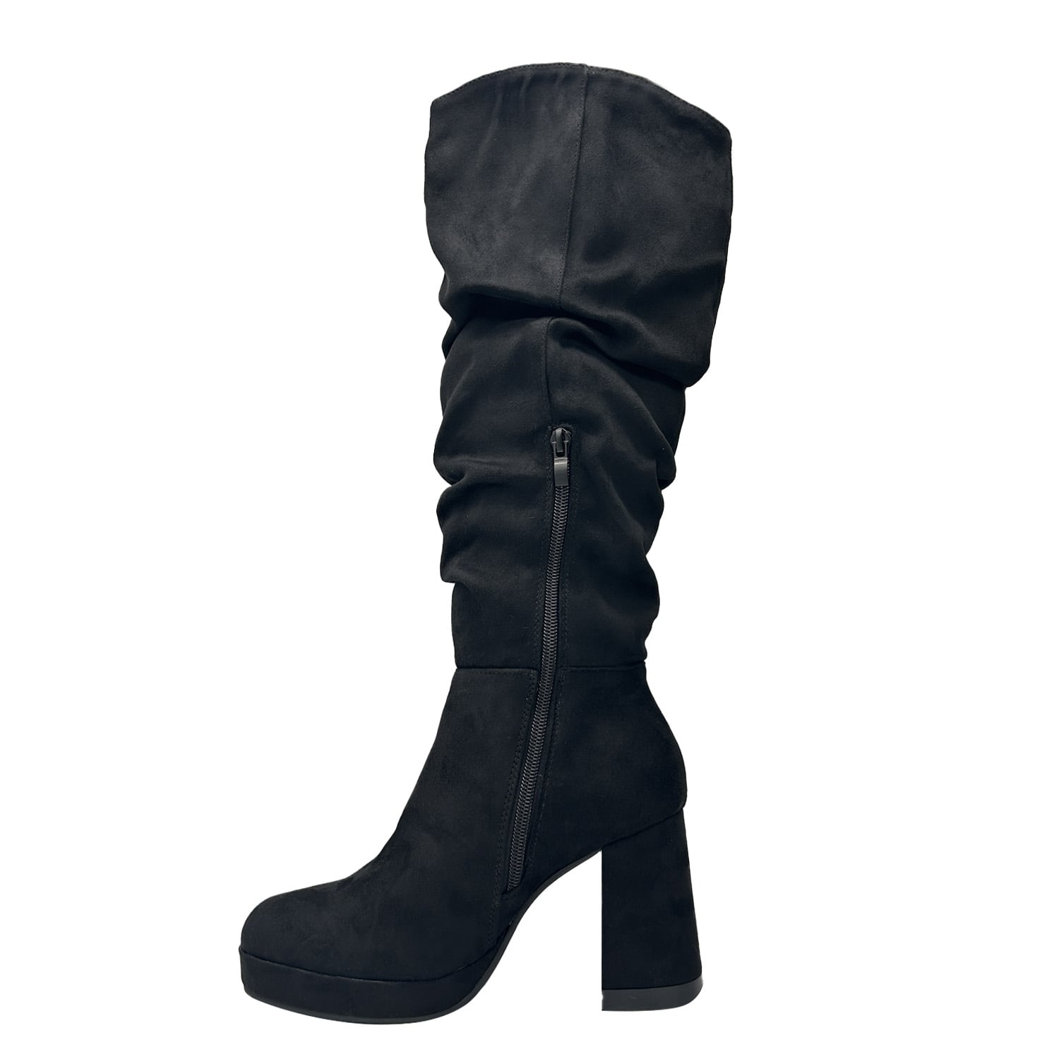 BOTA PARA MUJER COLOR NEGRO ESTILO CORRUGADO. - 2