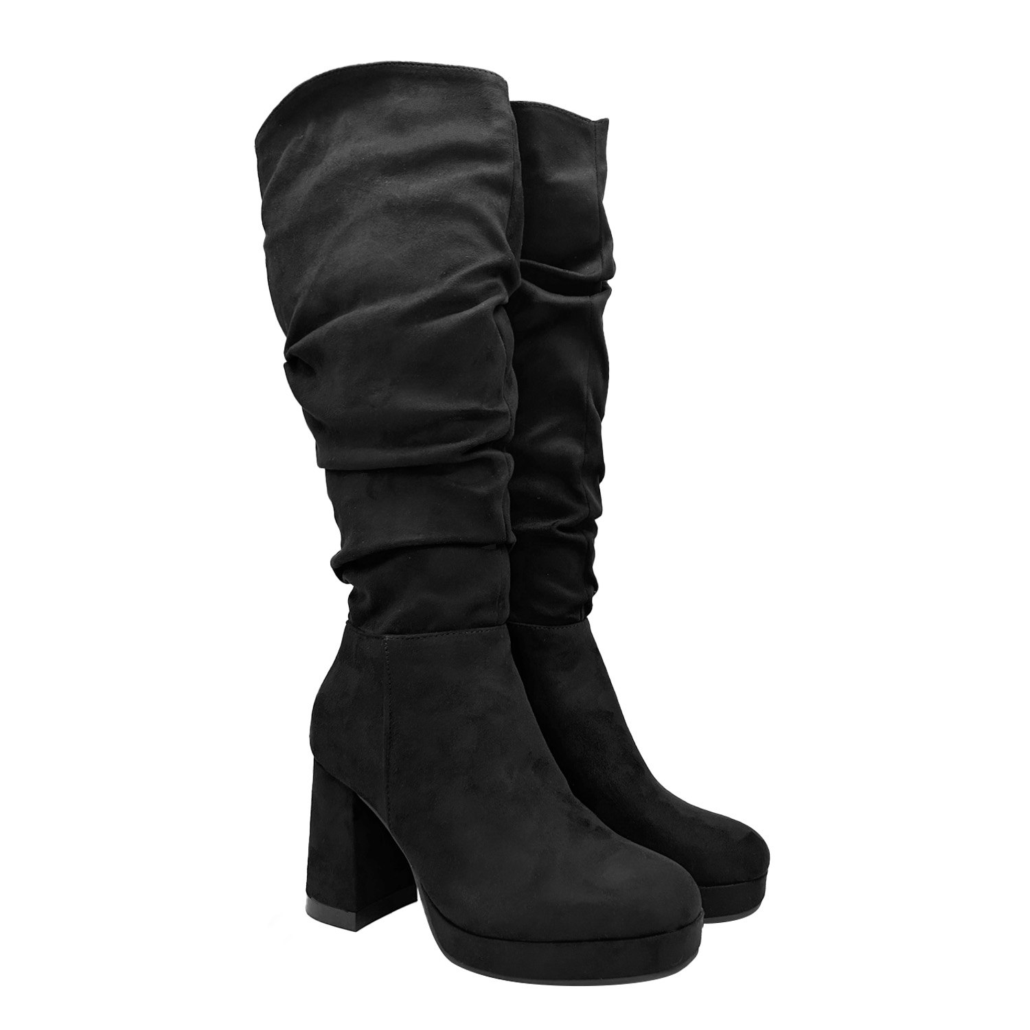 BOTA PARA MUJER COLOR NEGRO ESTILO CORRUGADO. - 3