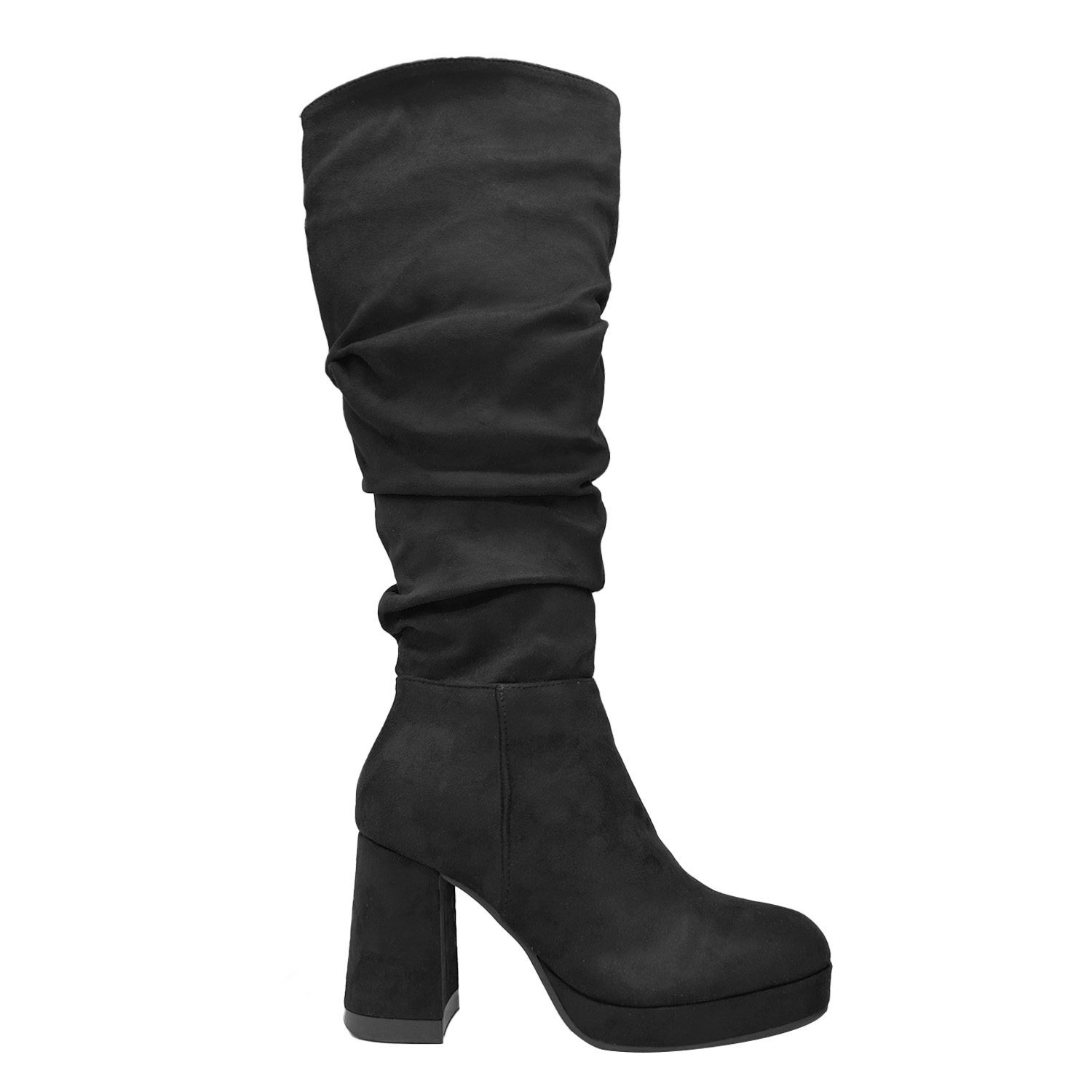 BOTA PARA MUJER COLOR NEGRO ESTILO CORRUGADO. - 5