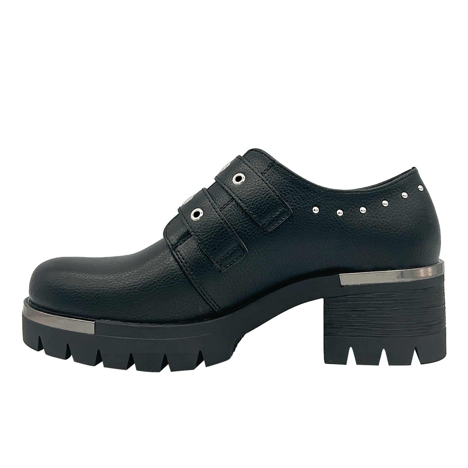BOTIN PARA MUJER COLOR NEGRO, DOBLE CORREA, BAJO EL TOBILLO DANICOLLE - 3