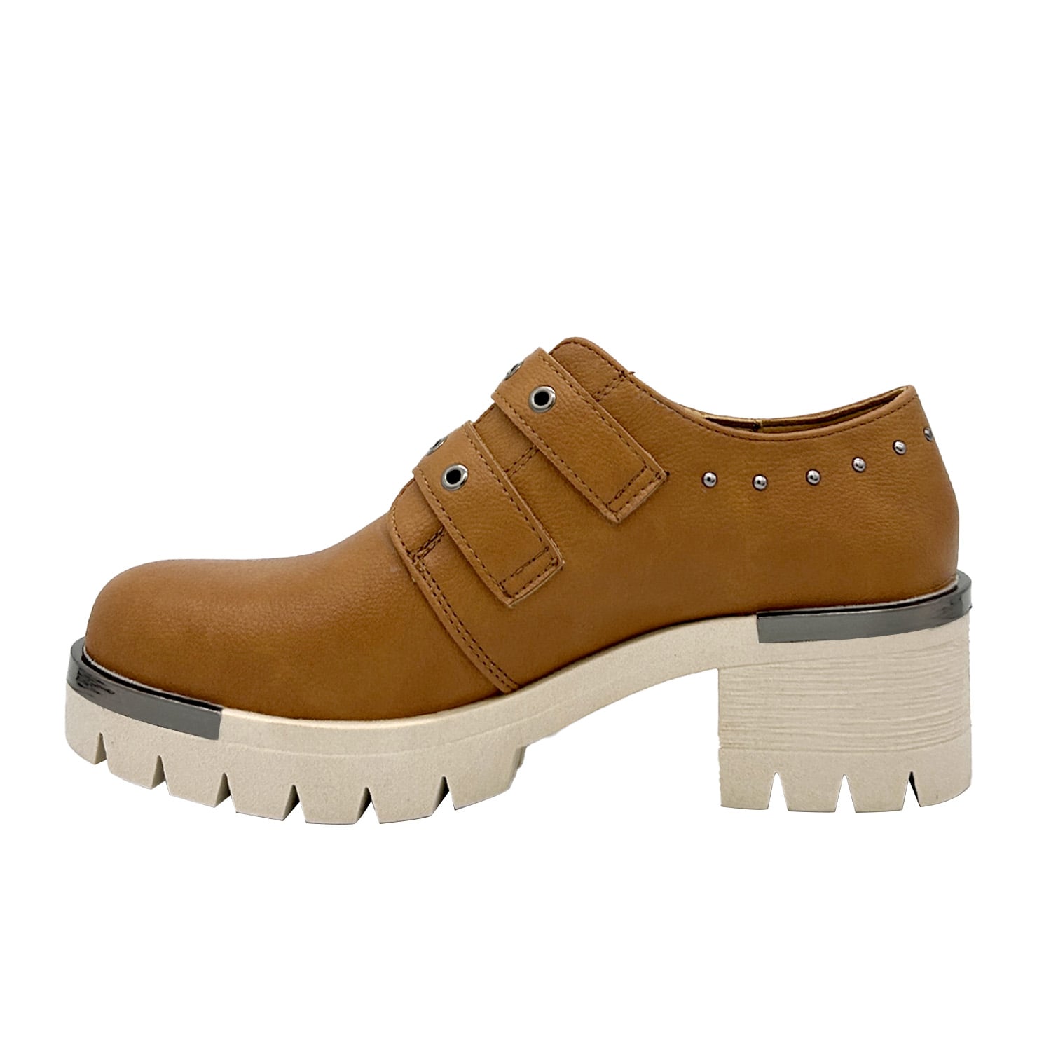 BOTIN PARA MUJER COLOR CAFE, DOBLE CORREA, BAJO EL TOBILLO DANICOLLE - 3