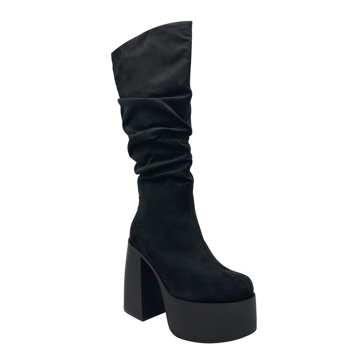 BOTA PARA MUJER ESTILO CORRUGADO Y PLATADORMA ALTA NEGRO DANICOLLE - 1