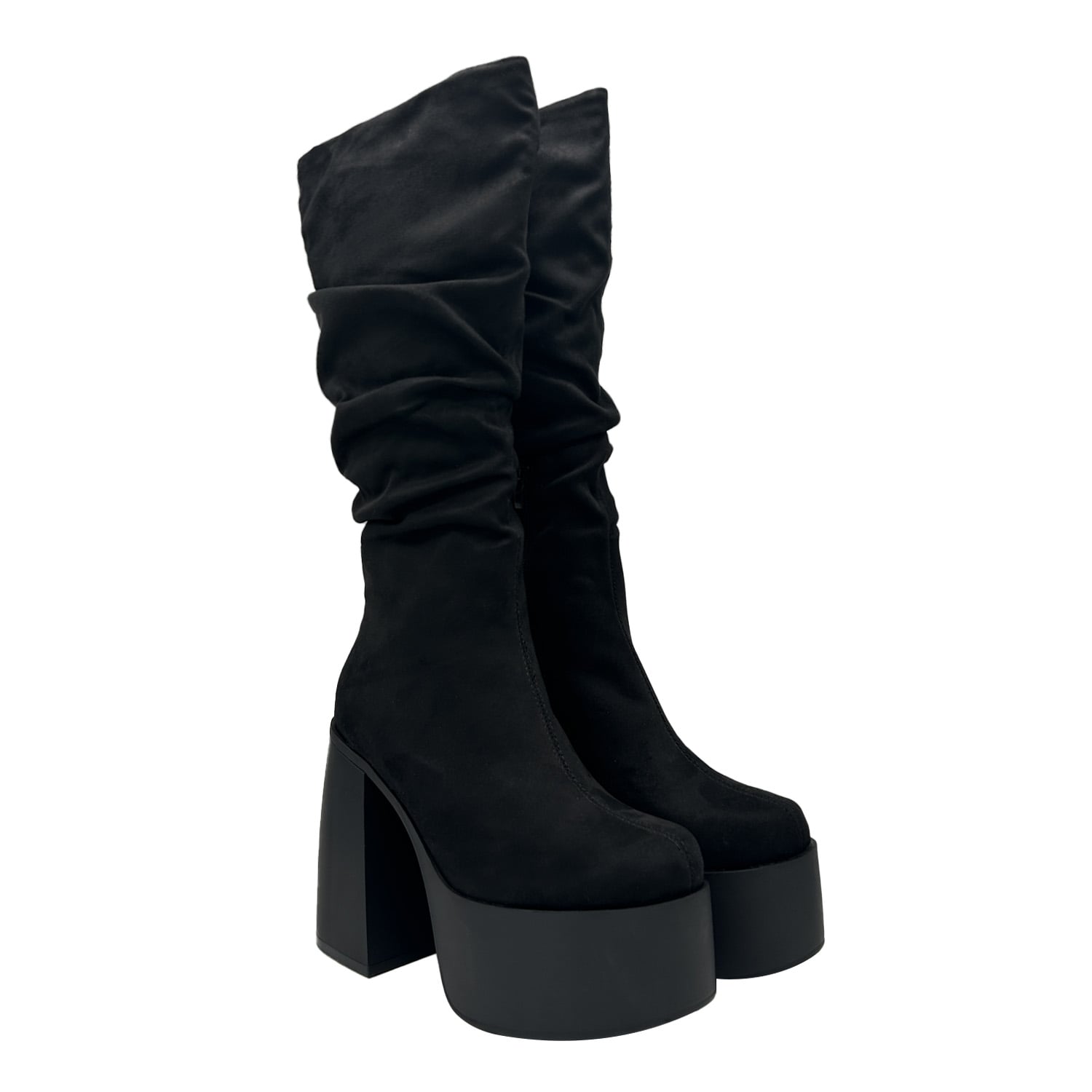 BOTA PARA MUJER ESTILO CORRUGADO Y PLATADORMA ALTA NEGRO DANICOLLE - 2