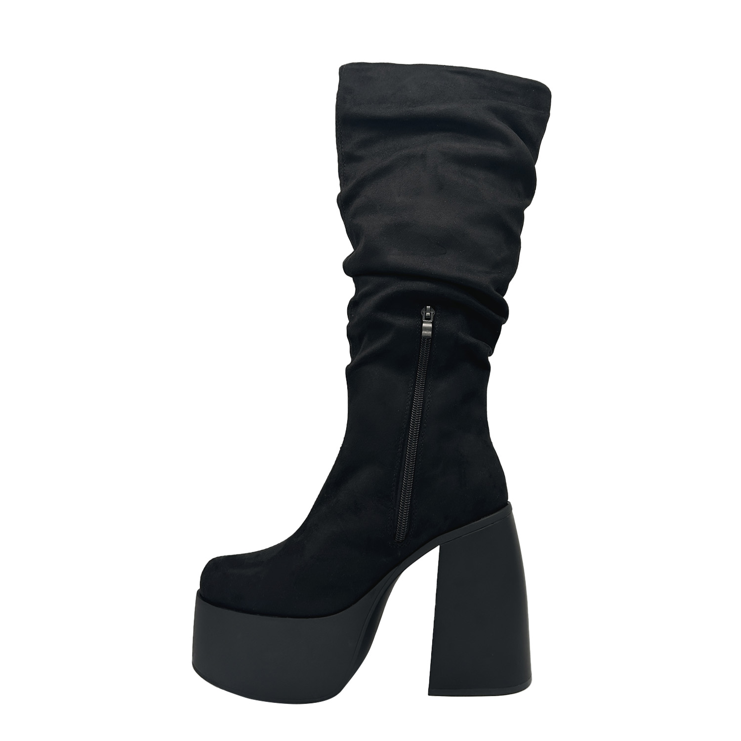 BOTA PARA MUJER ESTILO CORRUGADO Y PLATADORMA ALTA NEGRO DANICOLLE - 3