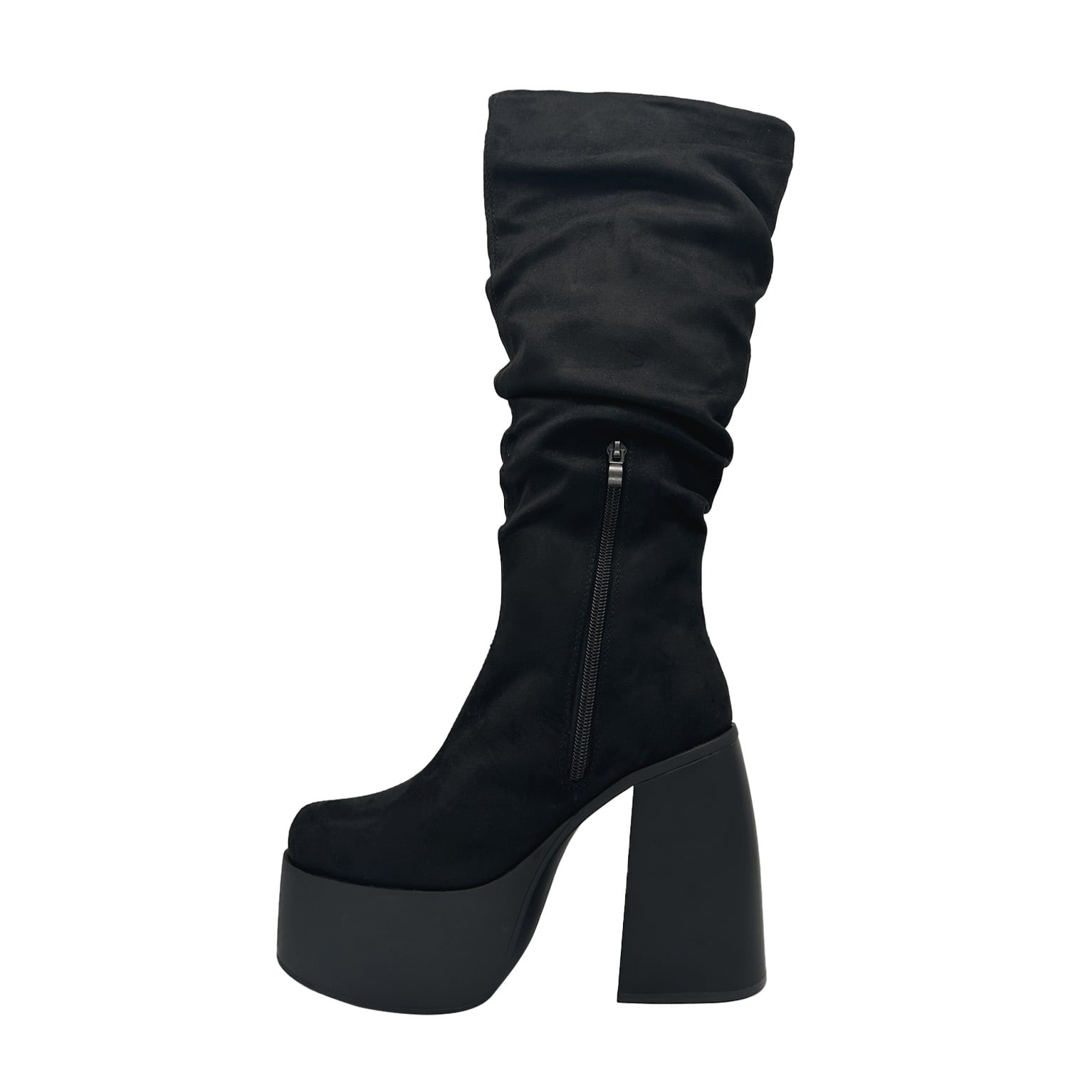 BOTA PARA MUJER ESTILO CORRUGADO Y PLATADORMA ALTA NEGRO DANICOLLE - 3