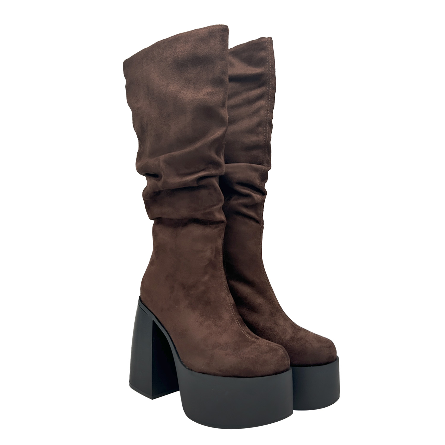 BOTA PARA MUJER ESTILO CORRUGADO Y PLATADORMA ALTA CAFE DANICOLLE - 3