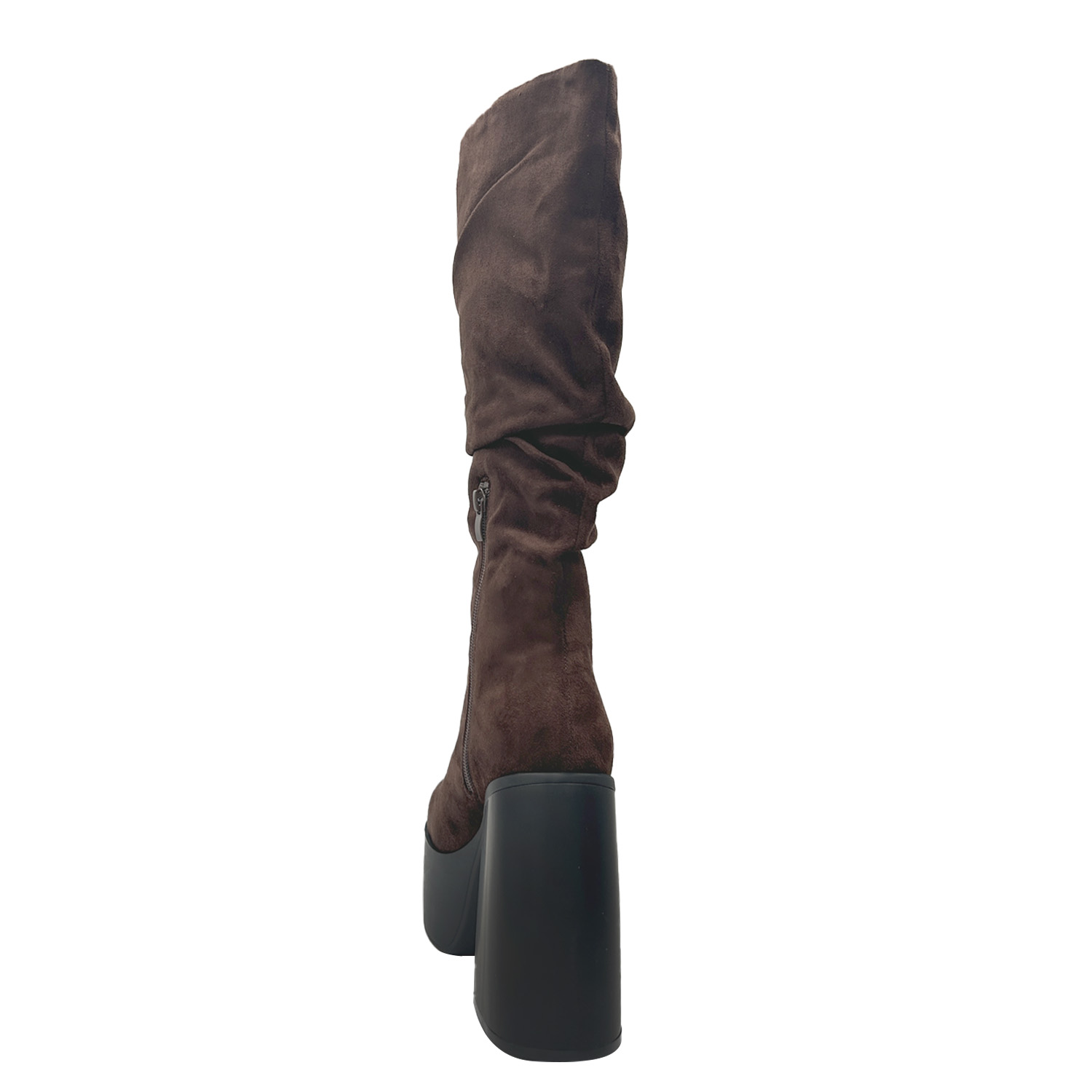 BOTA PARA MUJER ESTILO CORRUGADO Y PLATADORMA ALTA CAFE DANICOLLE - 4