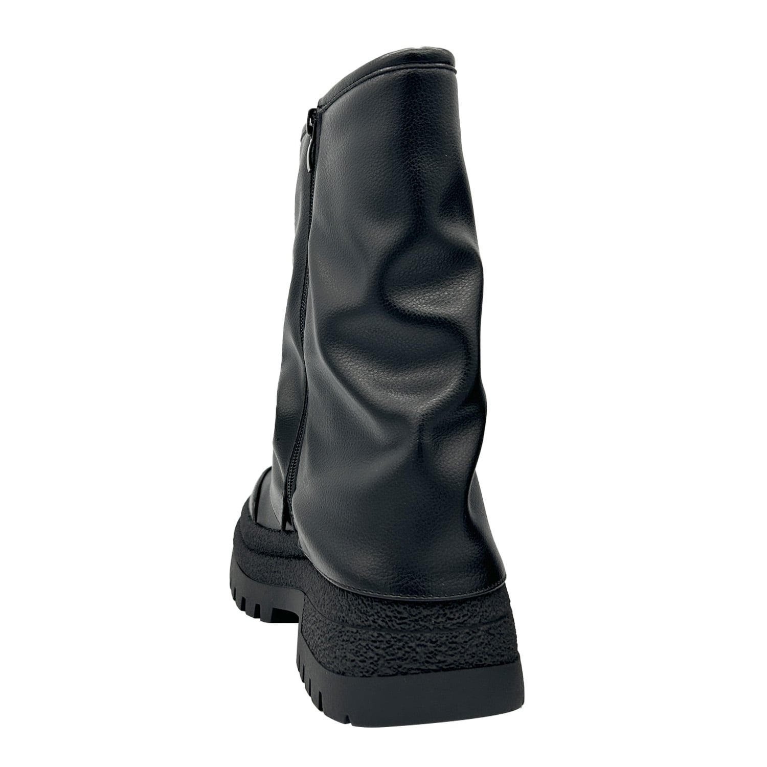 BOTIN COLOR NEGRO PARA MUJER CON PLATAFORMA ANCHA Y CAÑA FRUNCIDA DANICOLLE - 4