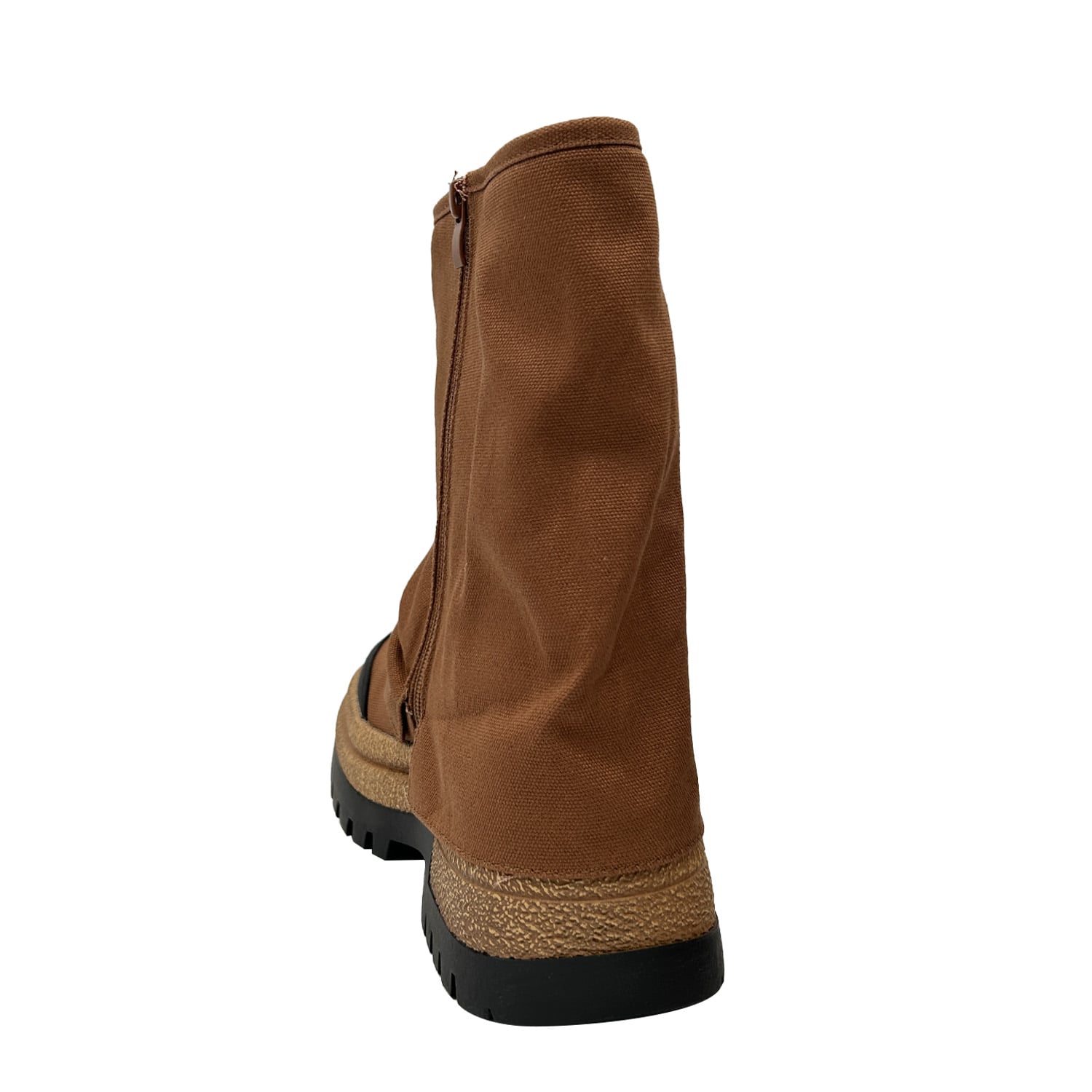 BOTIN COLOR CAMEL PARA MUJER CON PLATAFORMA ANCHA Y CAÑA FRUNCIDA DANICOLLE - 4
