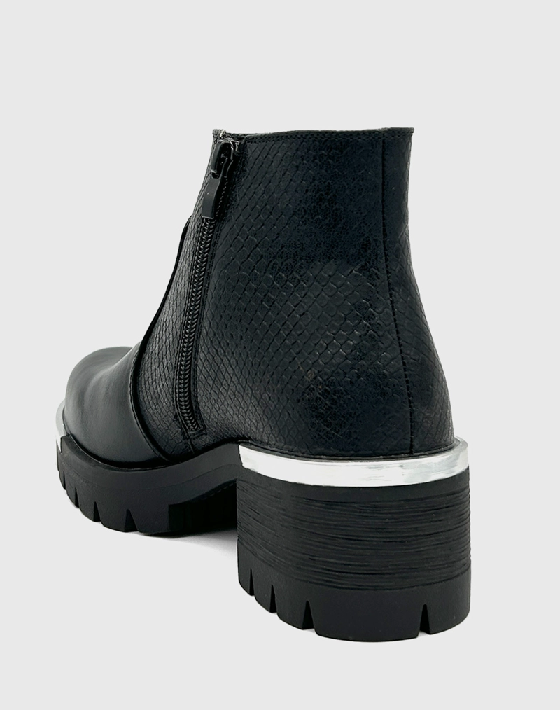 BOTIN PUNTA REDONDA, CON TACO MEDIO Y CIERRES NEGRO DANICOLLE - 4