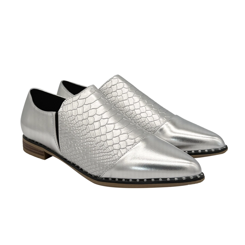 ZAPATO PARA MUJER CROCO PLATEADO DANICOLLE - 3