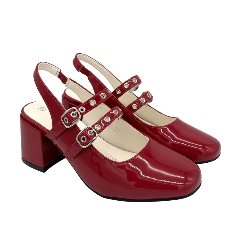 ZAPATO PARA MUJER CON CORREAS ROJO DANICOLLE - 2