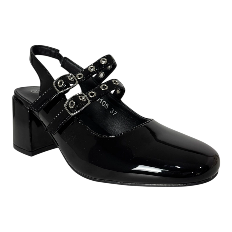 ZAPATO PARA MUJER CON CORREAS NEGRO DANICOLLE - 2