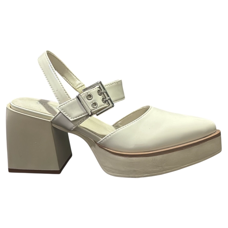 ZAPATO PARA MUJER TACO GRUESO BLANCO DANICOLLE - 1