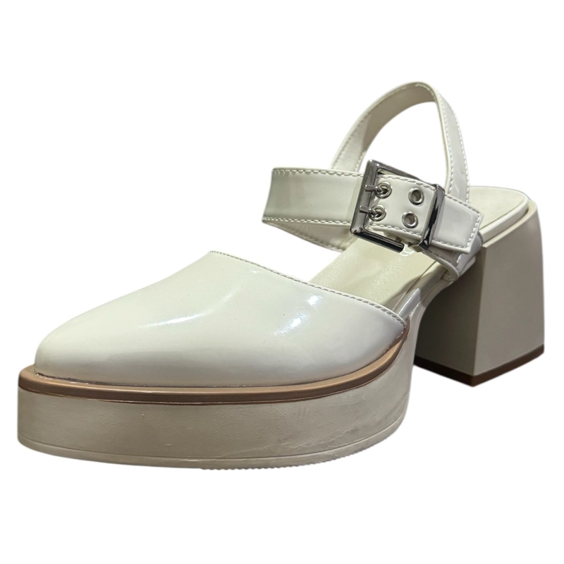 ZAPATO PARA MUJER TACO GRUESO BLANCO DANICOLLE - 2