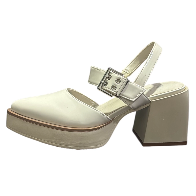 ZAPATO PARA MUJER TACO GRUESO BLANCO DANICOLLE - 4