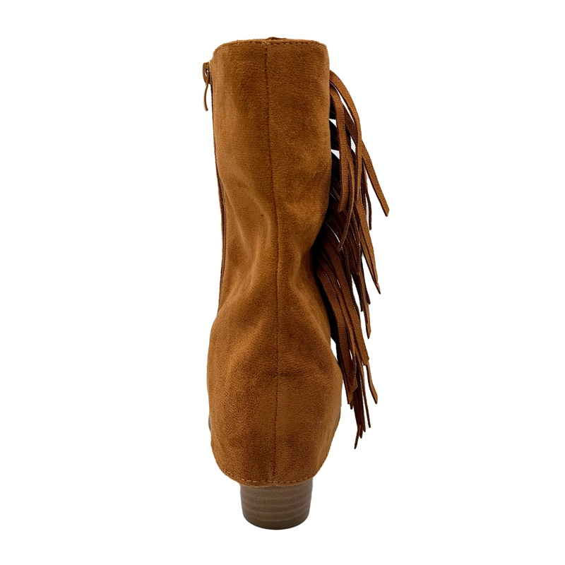 BOTIN ALTO PARA MUJER FLECOS TAPADA CAMEL - 4