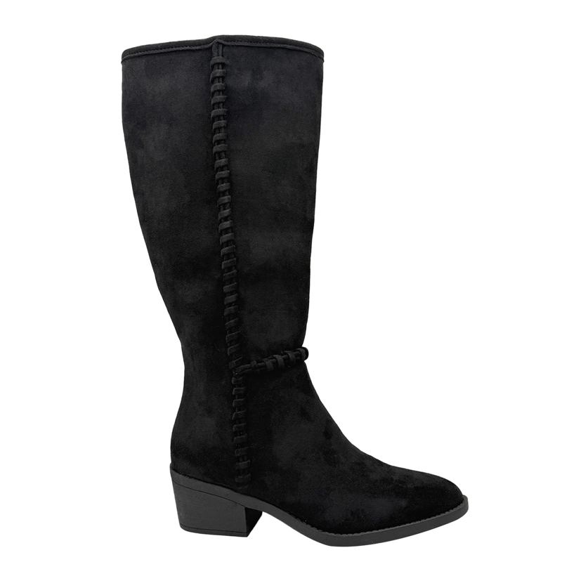 BOTA PARA MUJER COSTURA VISIBLE NEGRO DANICOLLE - 1