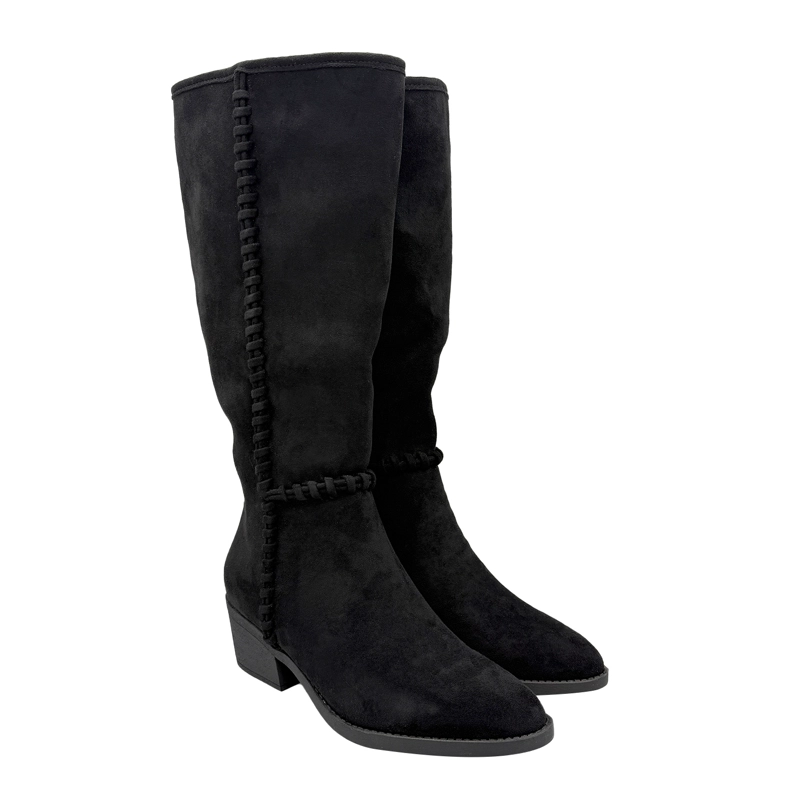 BOTA PARA MUJER COSTURA VISIBLE NEGRO DANICOLLE - 2