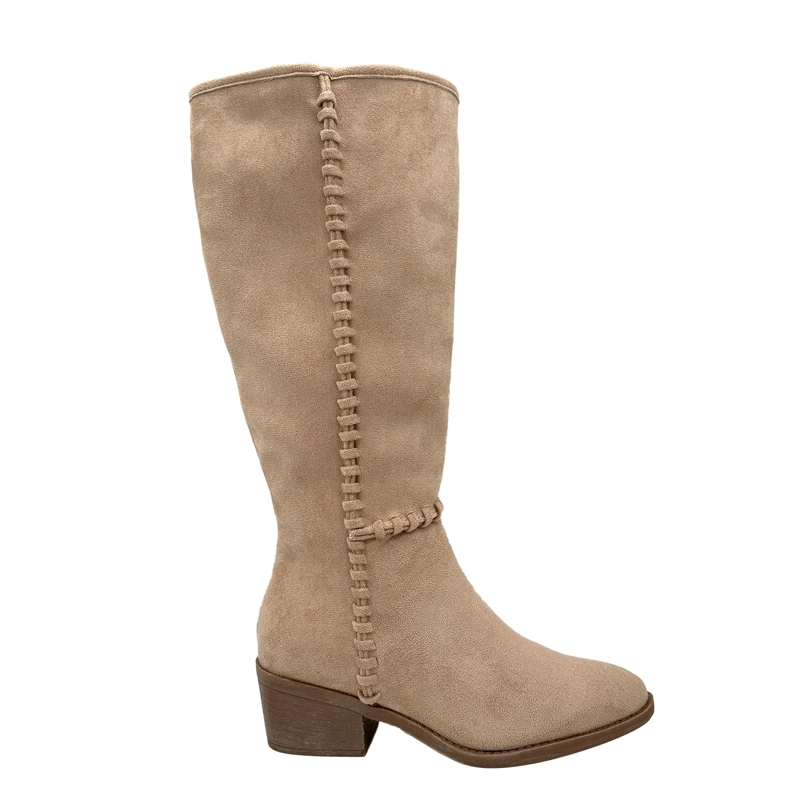 BOTA PARA MUJER COSTURA VISIBLE BEIGE DANICOLLE - 1