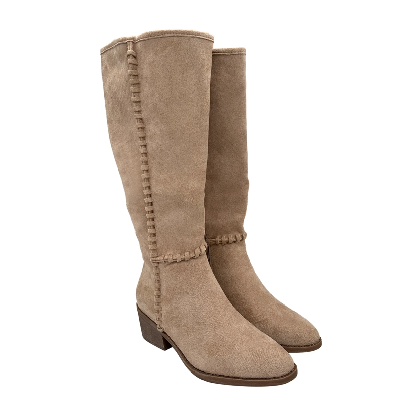 BOTA PARA MUJER COSTURA VISIBLE BEIGE DANICOLLE - 2