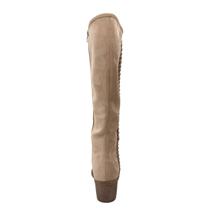 BOTA PARA MUJER COSTURA VISIBLE BEIGE DANICOLLE - 4