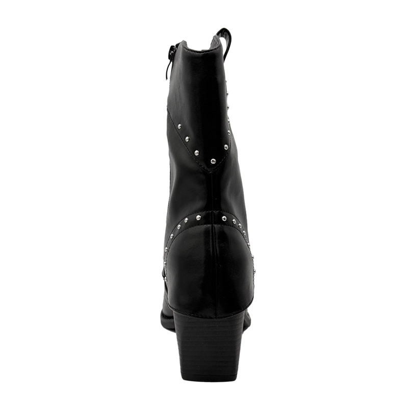 BOTA PARA MUJER SOBRECAPA LISA NEGRO DANICOLLE - 4