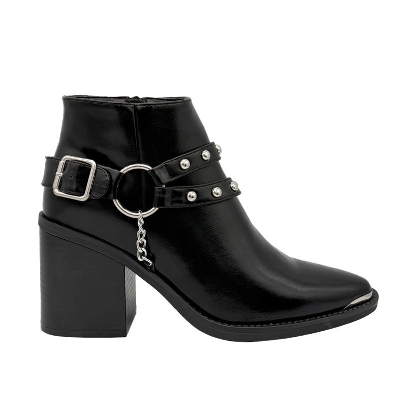 BOTIN PARA MUJER CON ARNE S Y CADENA NEGRO DANICOLLE - 1
