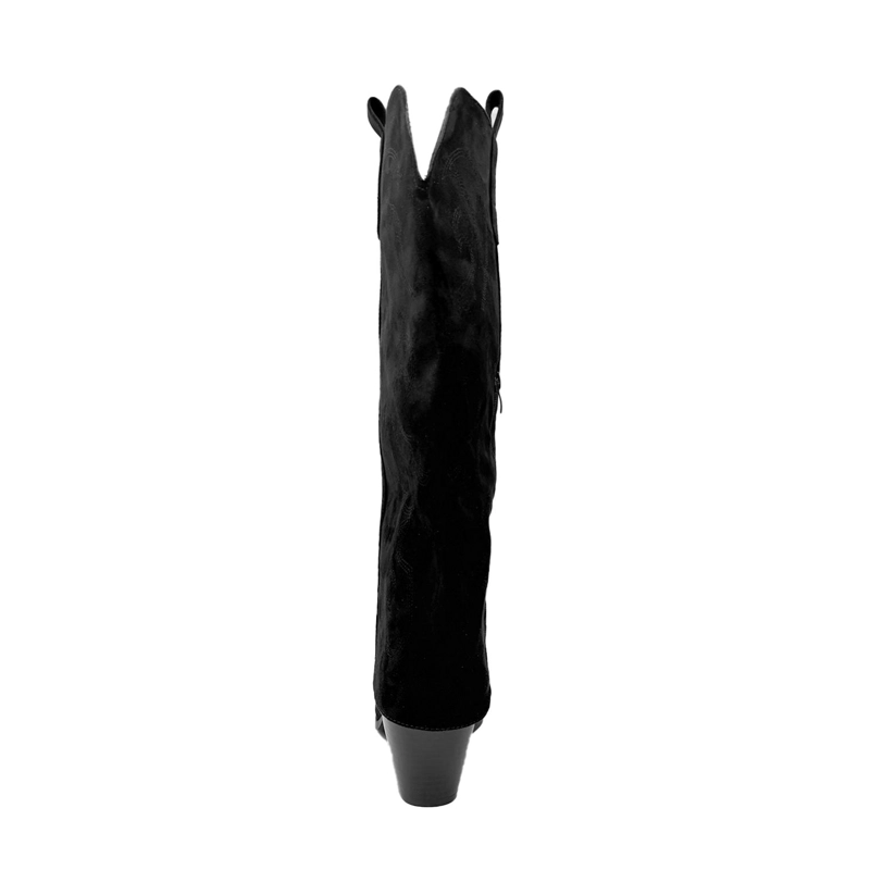 BOTA MUJER WESTERN BORDADA COLOR NEGRO - 5