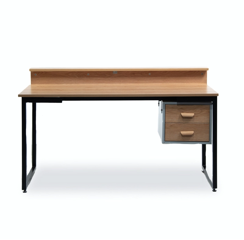 ESCRITORIO CITYSHOP MADERA ACACIA 2 GAVETAS 85*140*62CM METAL - 1