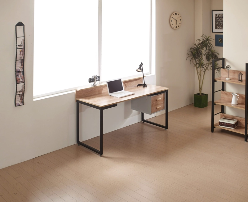ESCRITORIO CITYSHOP MADERA ACACIA 2 GAVETAS 85*140*62CM METAL - 5