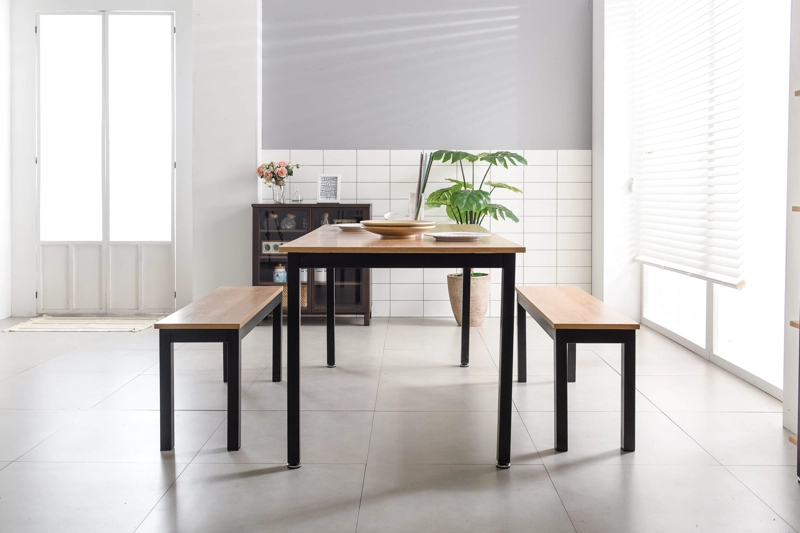 ESCRITORIO CITYSHOP MADERA ACACIA Y 65*150*80CM METAL - 4