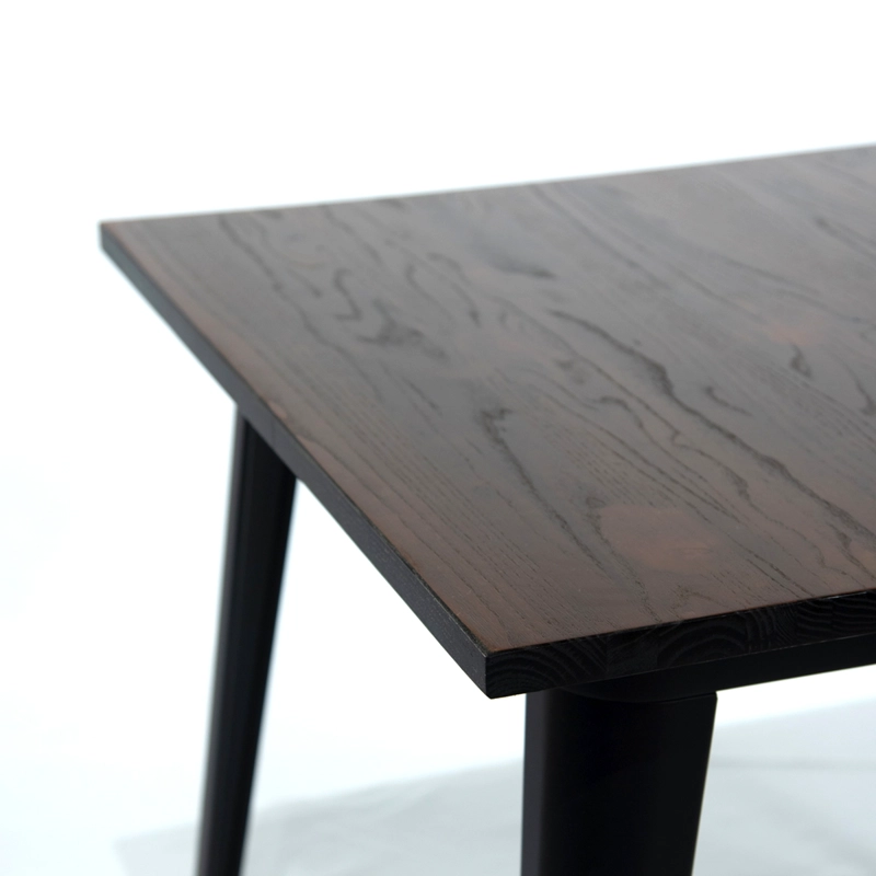 MESA CITYSHOP TOLIX CUBIERTA MADERA PATAS NEGROS 80X80X75 CM METAL - 3