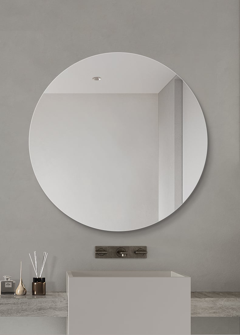 ESPEJO CITYSHOP REDONDO SIN MARCO 50 CM VIDRIO BLANCO - 1