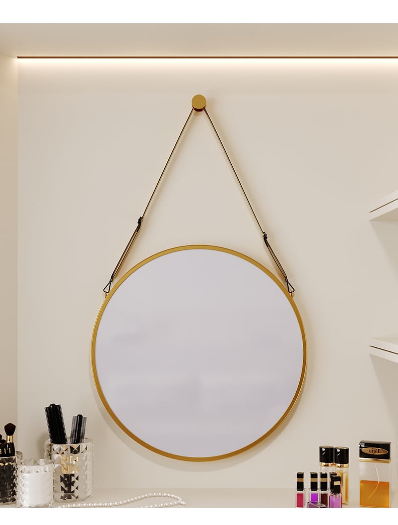 ESPEJO CITYSHOP COLGANTE METAL CON ACABADO EN 60 CM DORADO - 1