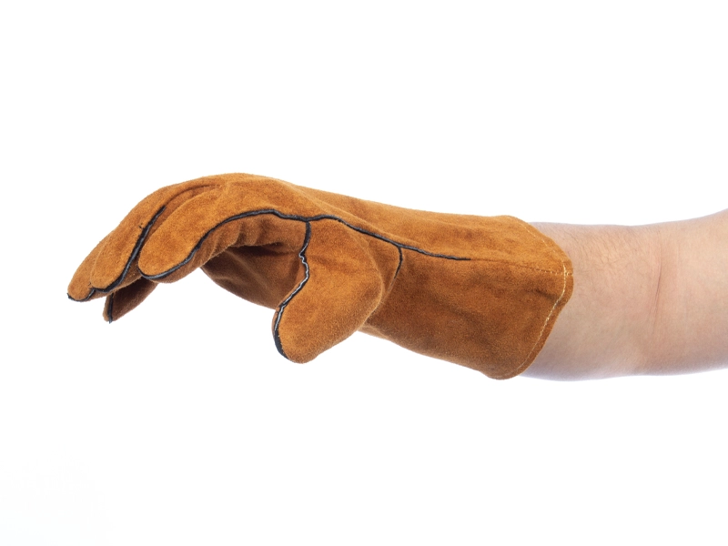 PAR DE GUANTES DE CUERO GAMUZA PARA PARRILLA - 1