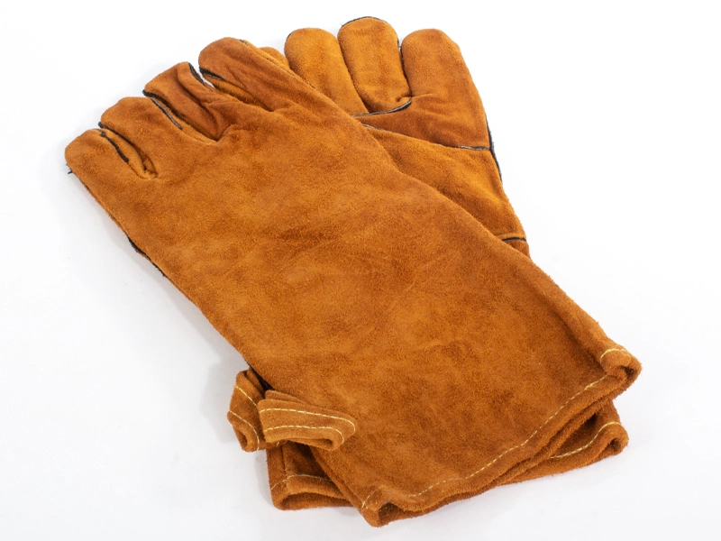 PAR DE GUANTES DE CUERO GAMUZA PARA PARRILLA - 3