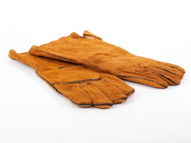 PAR DE GUANTES DE CUERO GAMUZA PARA PARRILLA - 4